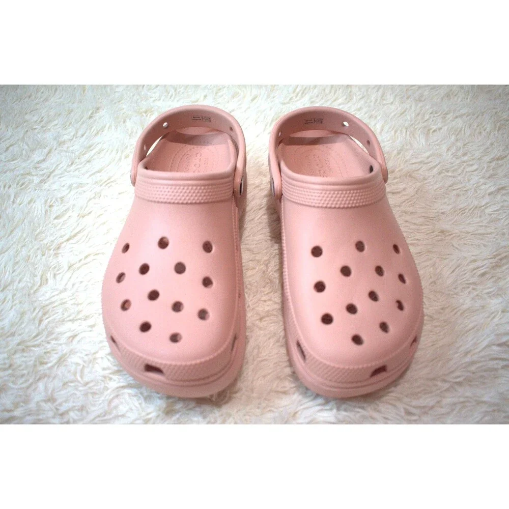 Crocs Platform Comfort Clogs in Blush Pink/Peachy (206750‑6I8) - Women’s Size 9